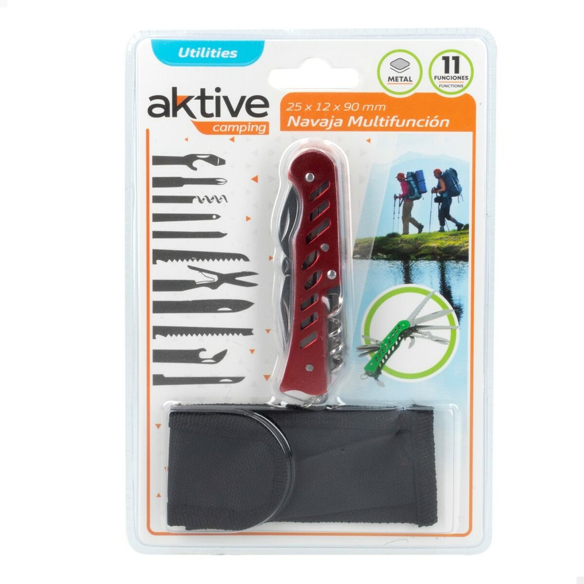 Multifunktionskniv Aktive Grön Camping 2,5 x 9 x 1,2 cm (24 antal) - 3