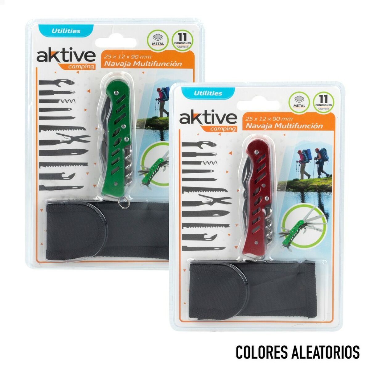 Multifunktionskniv Aktive Grön Camping 2,5 x 9 x 1,2 cm (24 antal) - 2