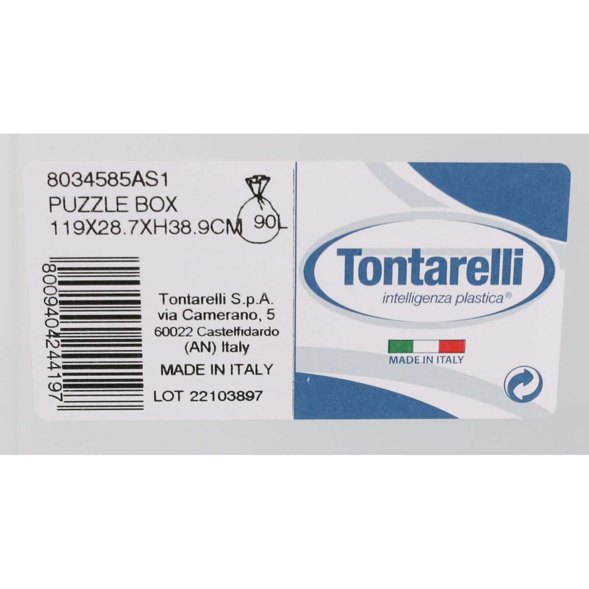 Förvaringslåda med lock Tontarelli Blå Transparent Plast 120 x 30 x 39 cm Hjul (6 antal) - 5