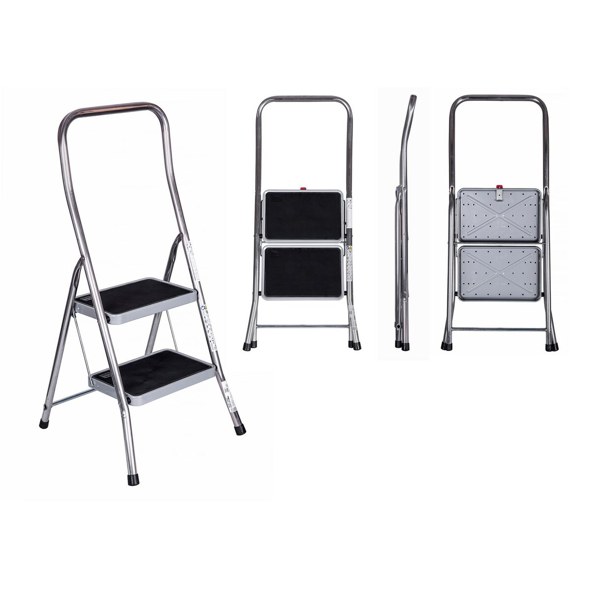 Hoppvikbar trappstege, 2 steg Krause 130860 Grå Silvrig Svart/Blå Aluminium - 9