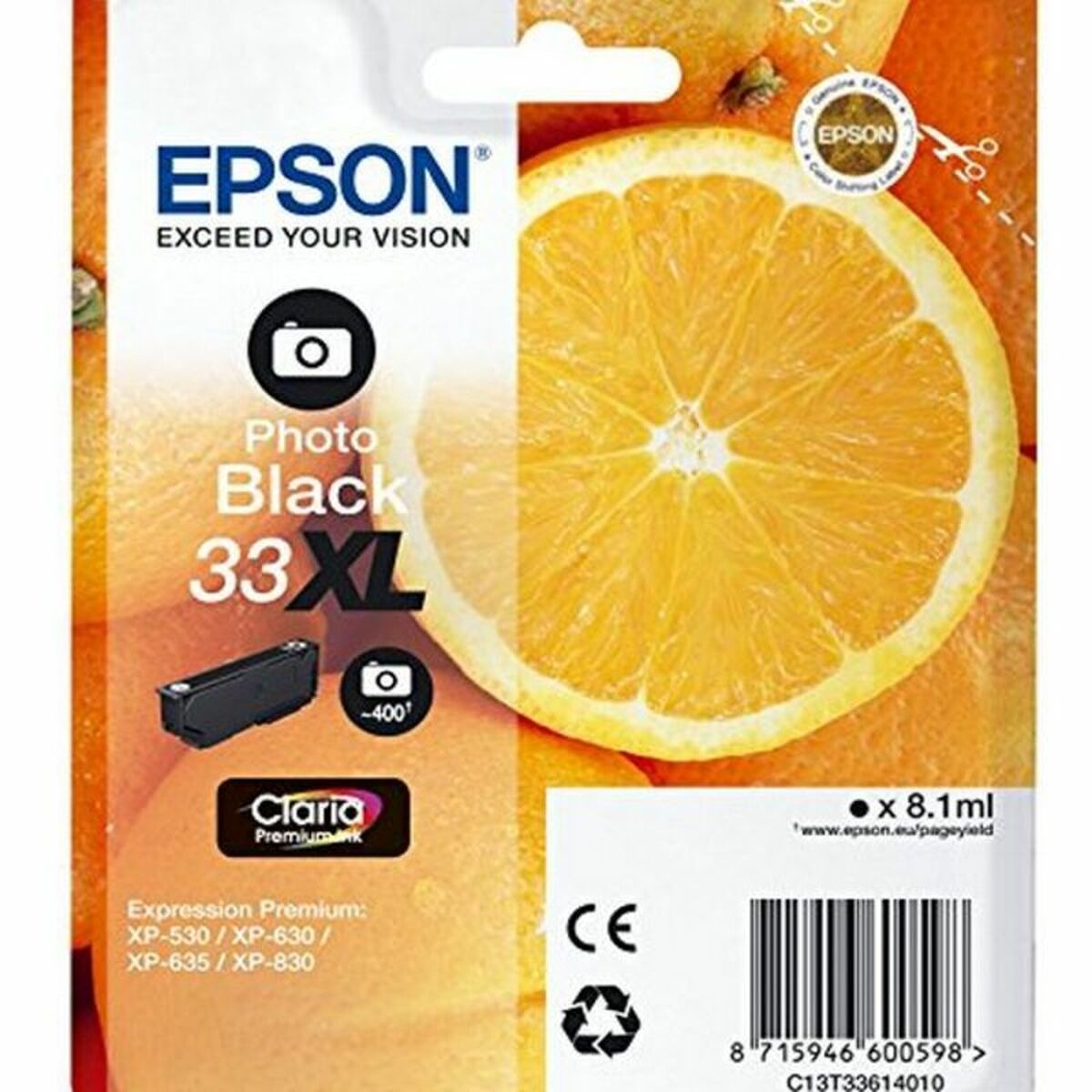 Original Bläckpatron Epson C13T33614012 Svart - 3