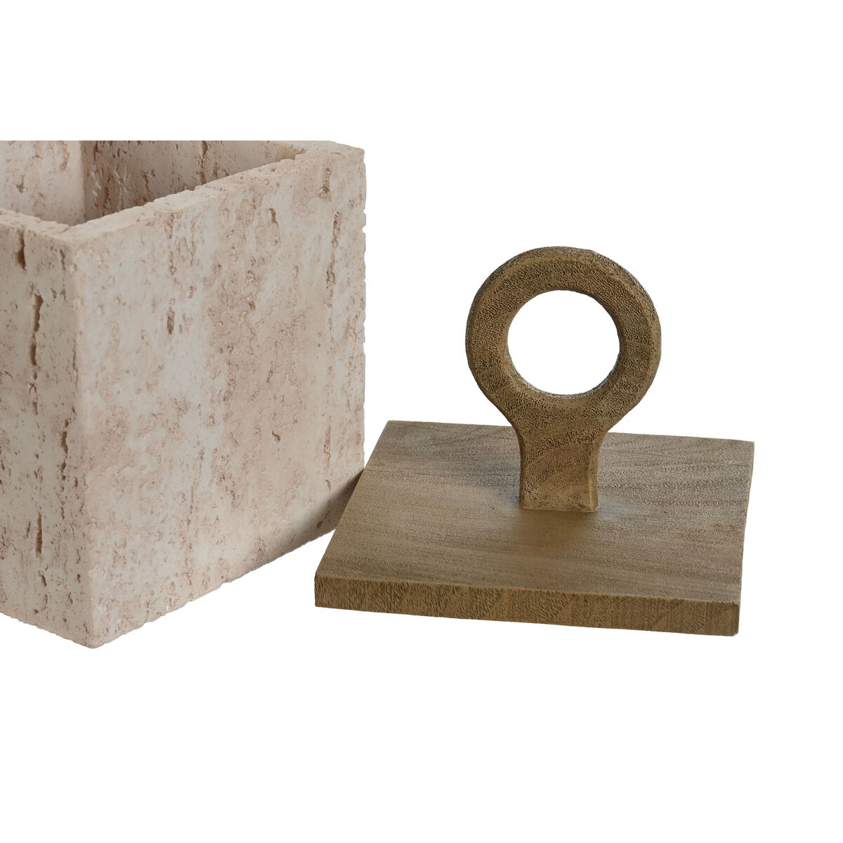 Smyckeskrin Home ESPRIT Beige Harts 12 x 12 x 21 cm - 2
