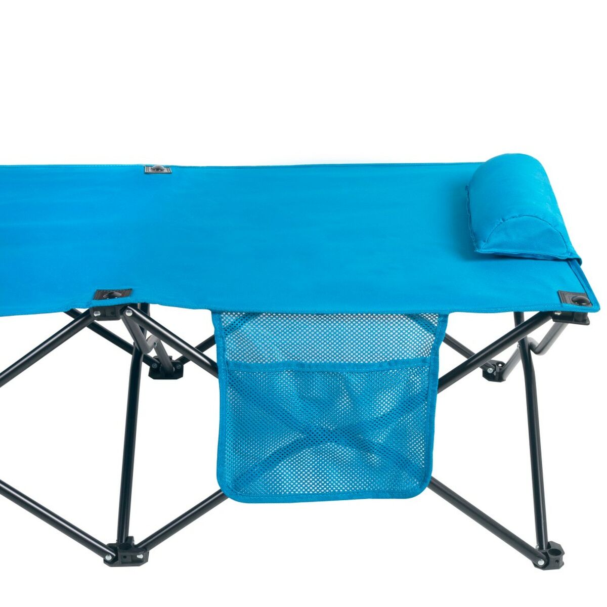 Hopfällbar säng Aktive Blå Camping 178 x 62 x 38 cm 178 x 38 x 62 cm (2 antal) - 6