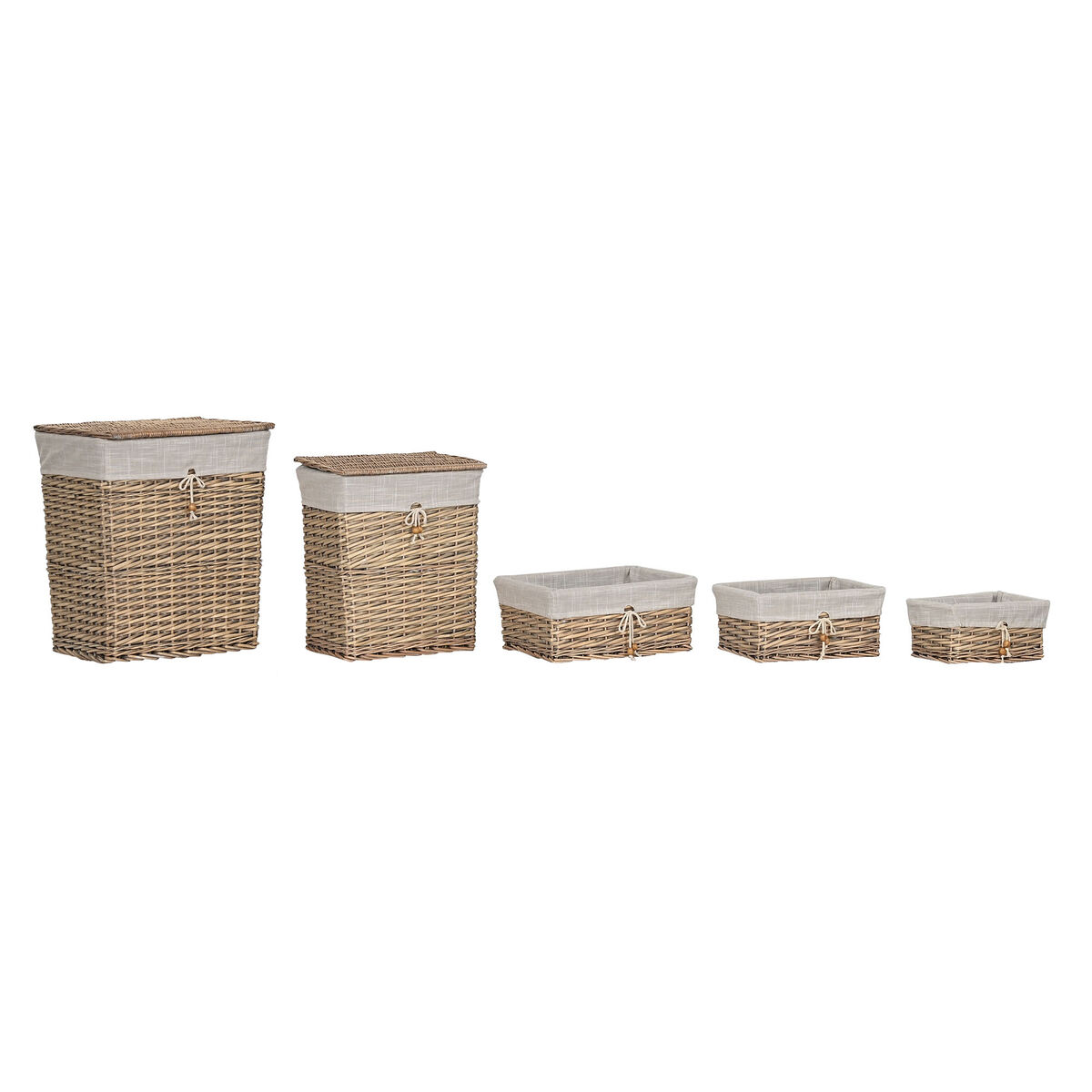 Korg - set Home ESPRIT Beige Naturell vide 47 x 35 x 55 cm 5 Delar - 5