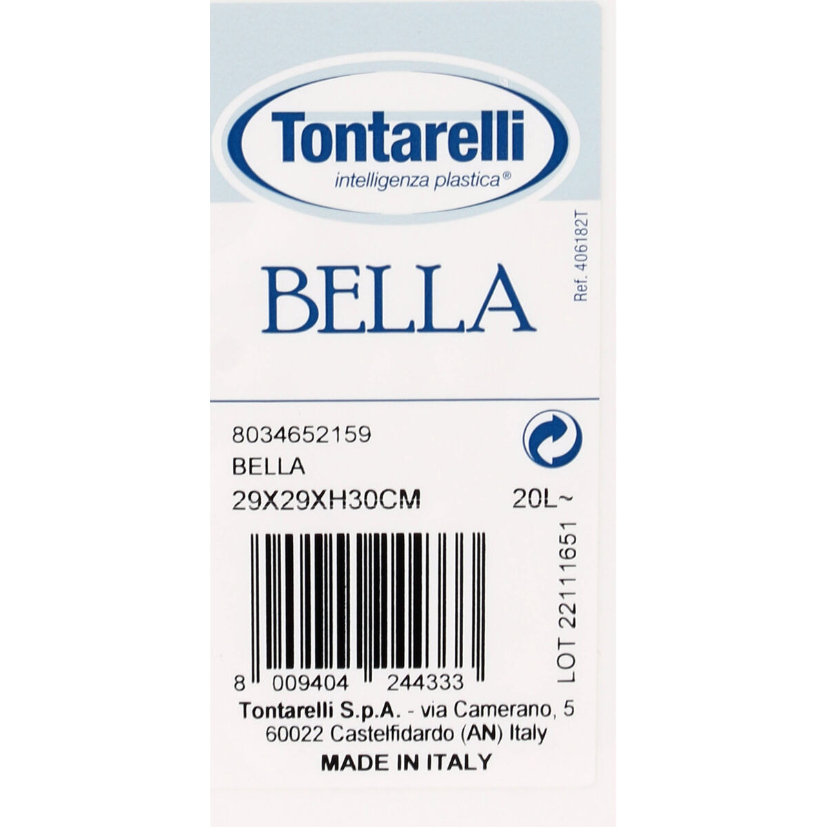 Allsidig låda Tontarelli Bella Vit (5 antal) - 5