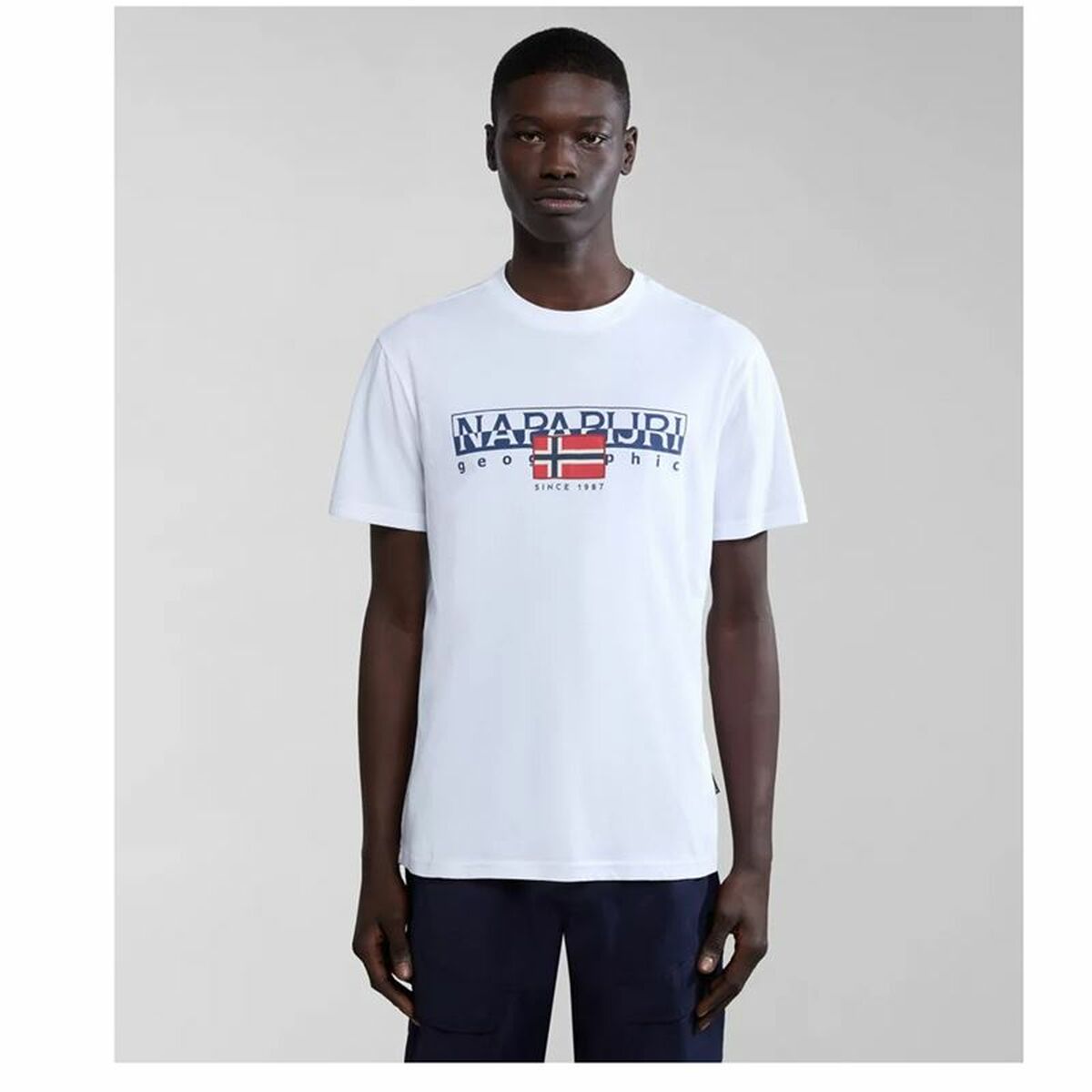 T-shirt med kortärm Herr Napapijri S-Aylmer Vit - 2