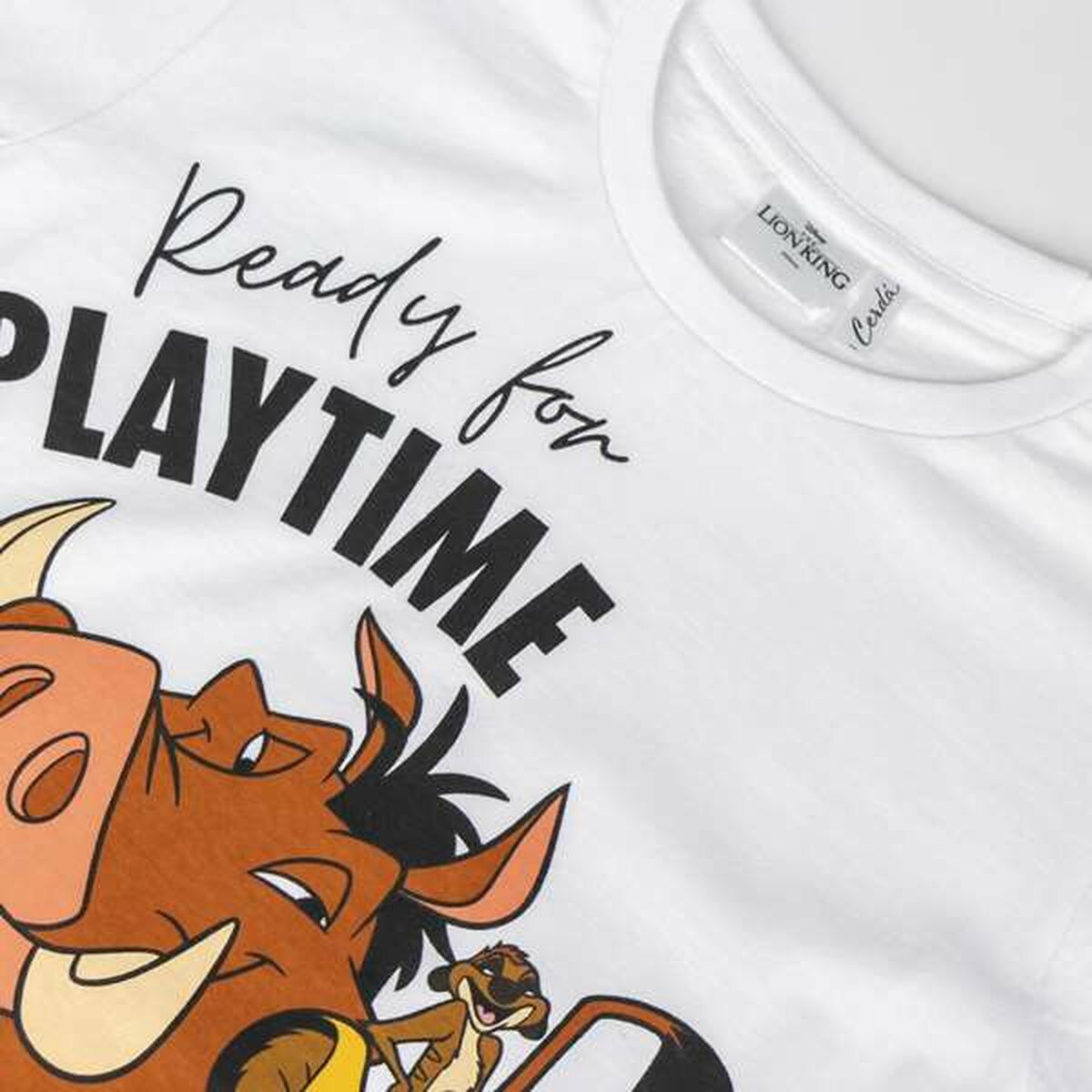 T-shirt med kortärm Barn The Lion King Vit - 3