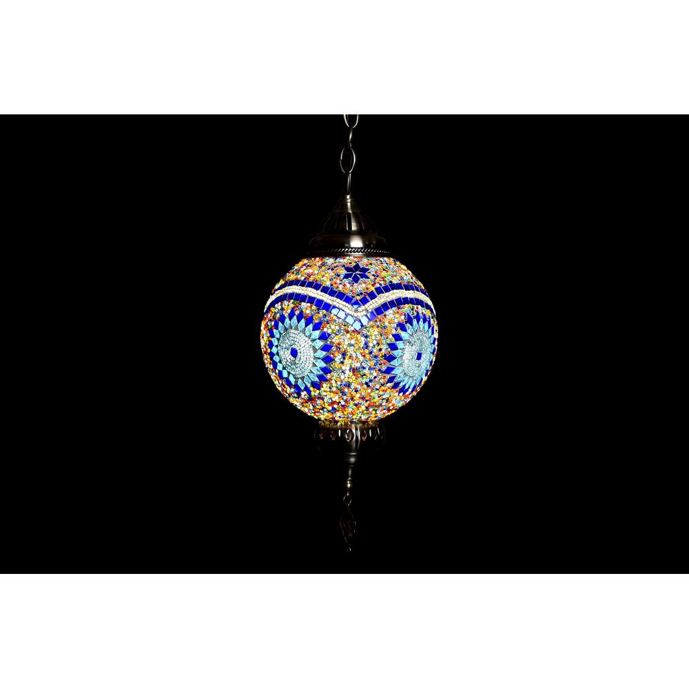 Taklampa DKD Home Decor Glas Metall 20 x 20 x 36 cm Multicolour 50 W (2 antal) - 5