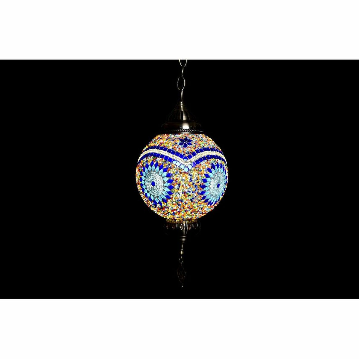 Taklampa DKD Home Decor Glas Metall 20 x 20 x 36 cm Multicolour 50 W (2 antal) - 12
