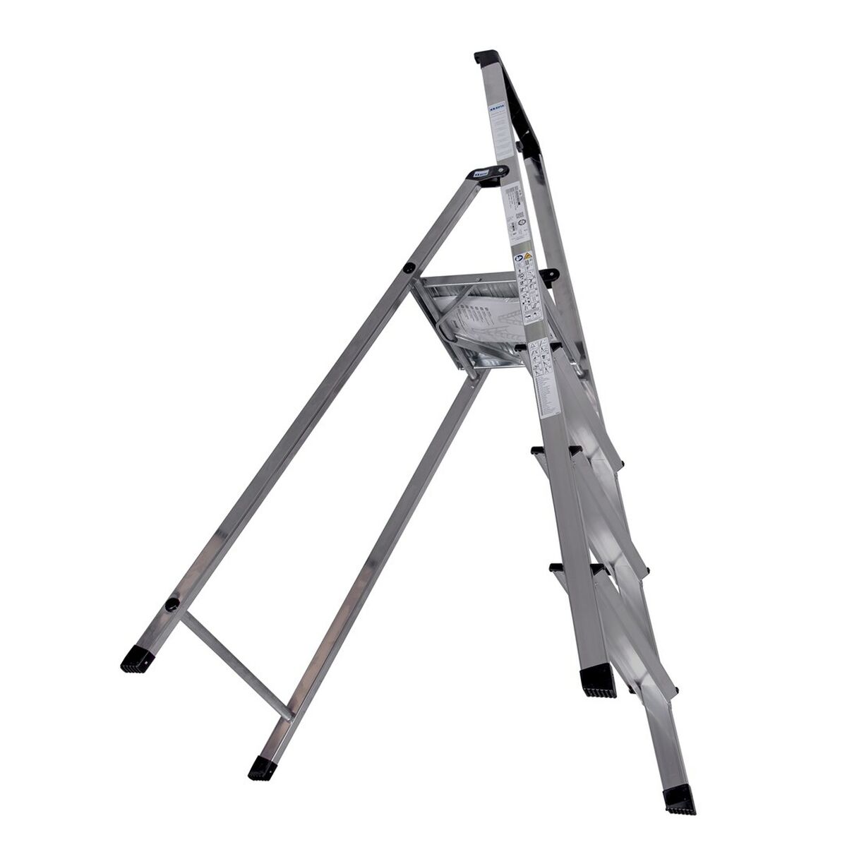 Hoppvikbar trappstege, 4 steg Krause 126221 Silvrig Aluminium - 5