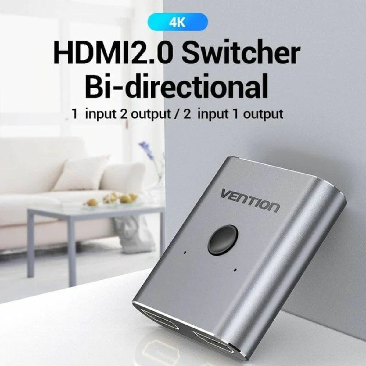 HDMI-brytare Vention AFUH0 Grå - 2
