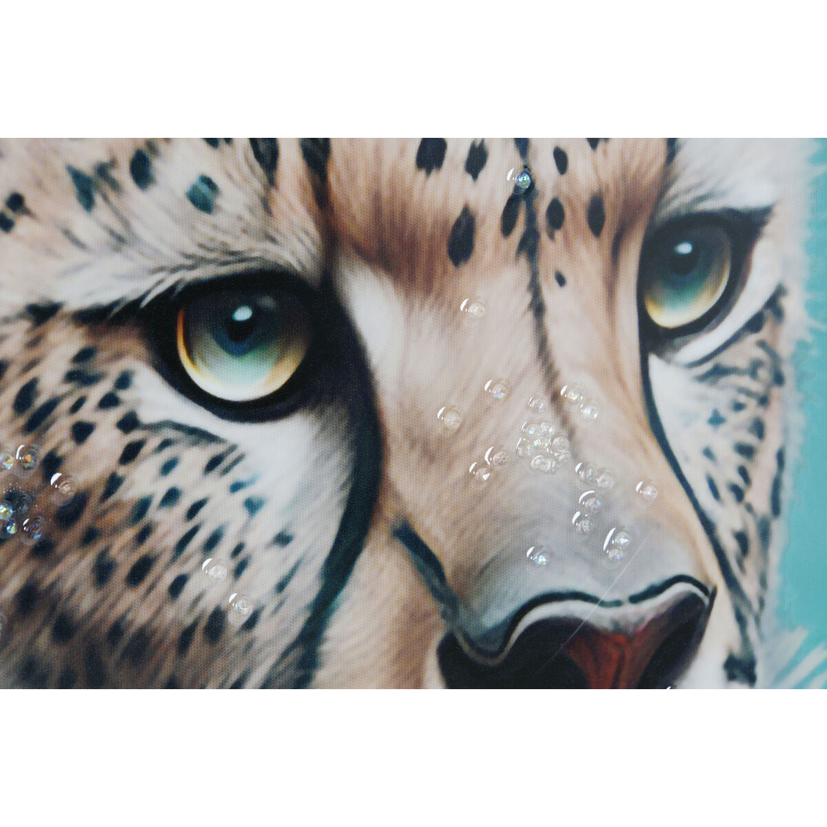 Kanvas Home ESPRIT Blå Leopard Kolonial Lejonet 63 x 3,5 x 93 cm 93 x 3,5 x 63,5 cm 63,5 x 3,5 x 93 cm (2 antal) - 3
