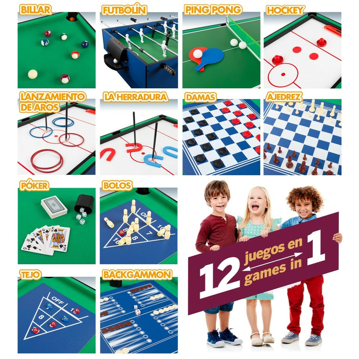 Flerspelsbord CB Games 107 x 83,5 x 61 cm 12 i 1 - 10