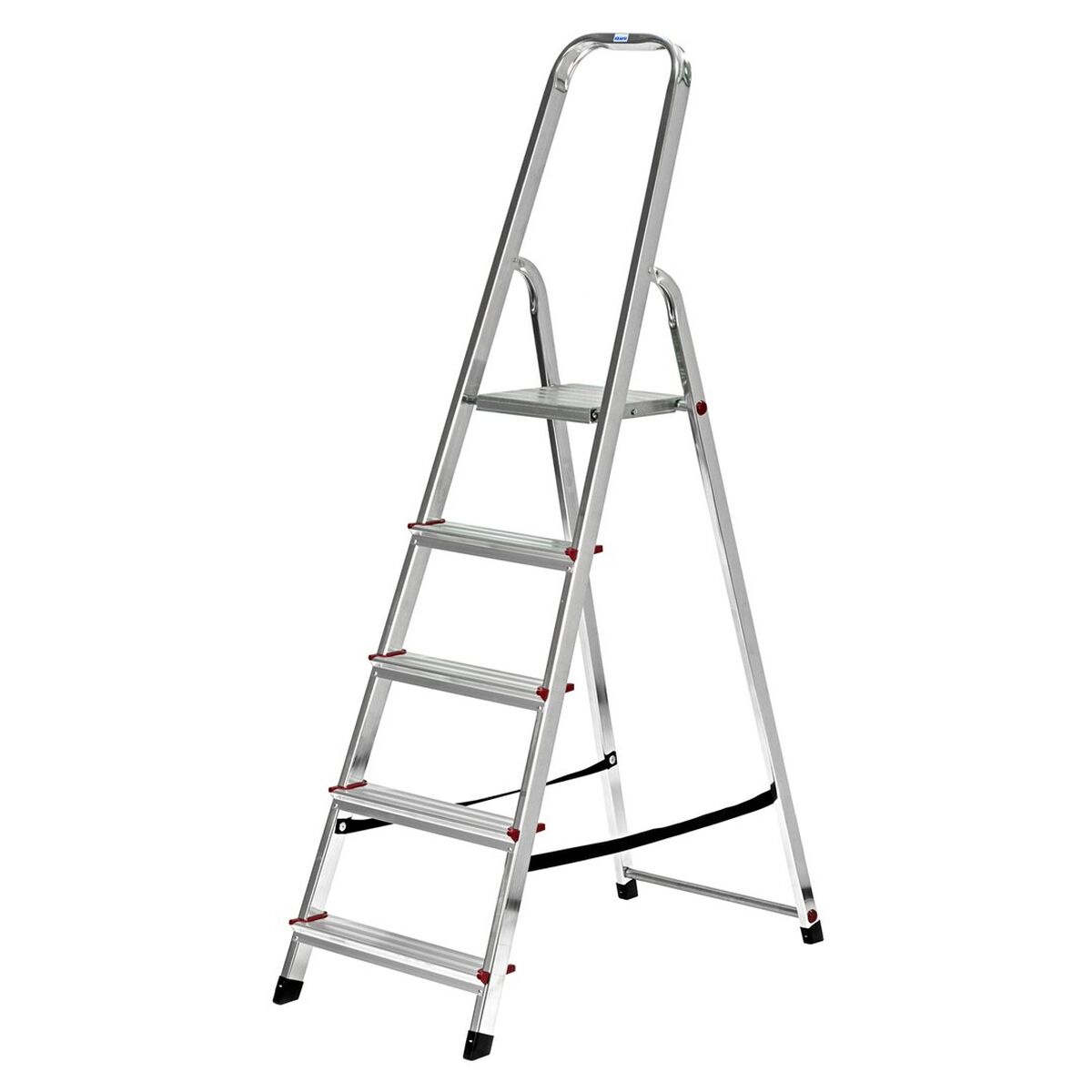 Hoppvikbar trappstege, 5 steg Krause 729 Silvrig Rostfritt stål Aluminium