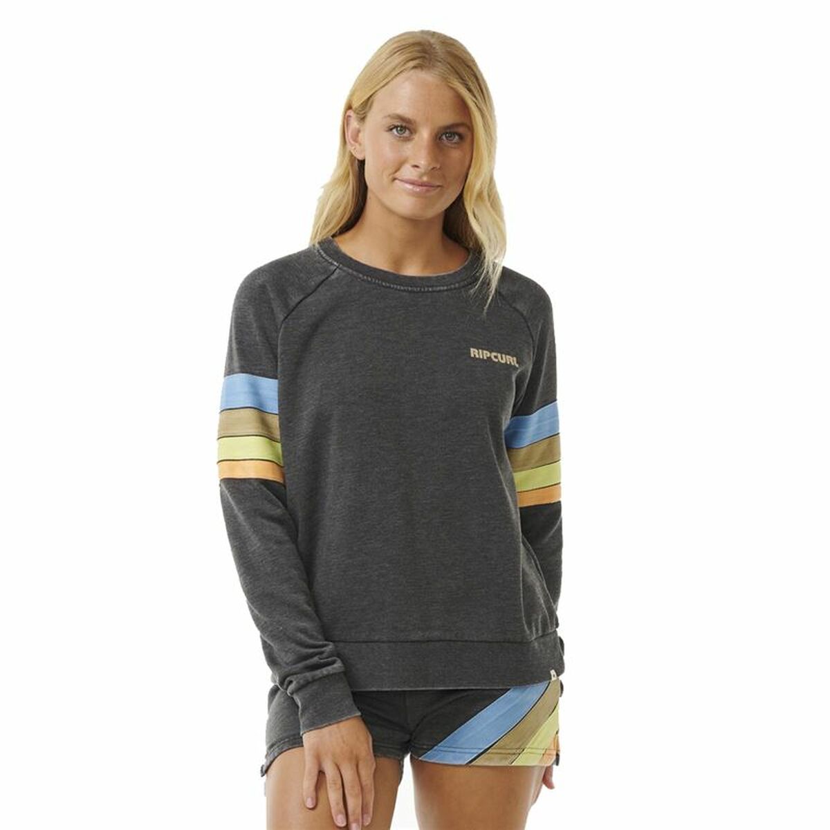 Tröja utan huva Dam Rip Curl High Tide Surf Raglan Crew Grå