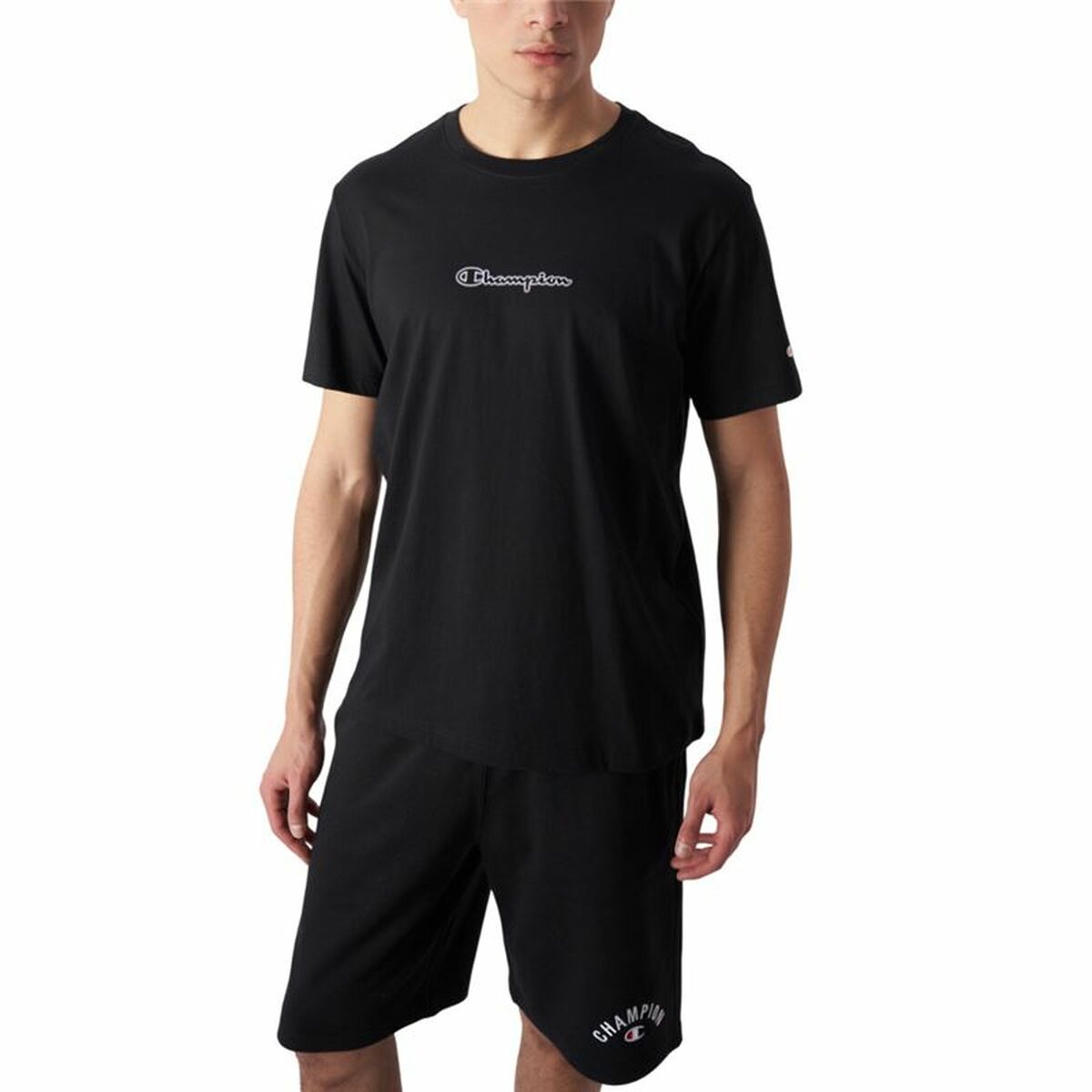 T-shirt med kortärm Herr Champion Champion SS Svart - 3