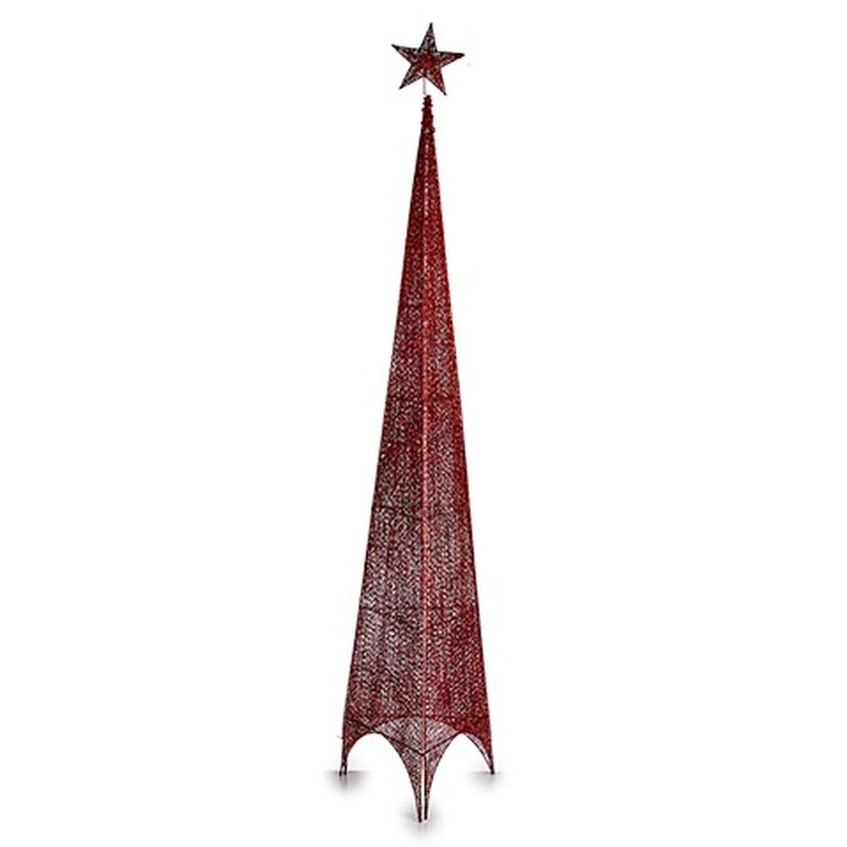 Julgran Torn Röd Metall Plast 39 x 186 x 39 cm (4 antal) - 3