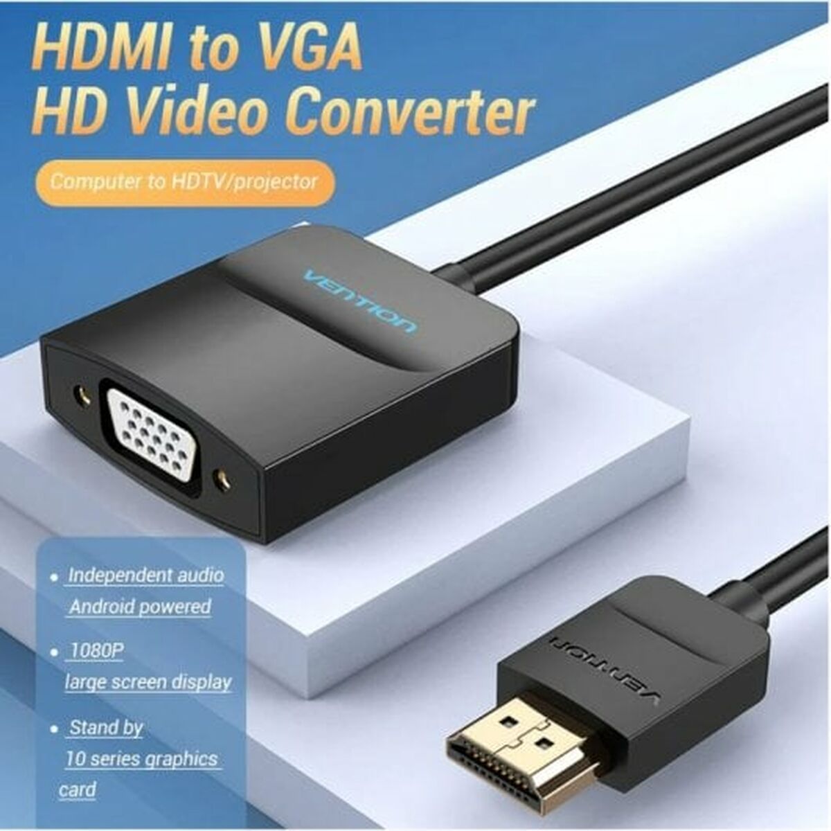Adapter HDMI till VGA Vention 42154 Svart 15 cm - 5