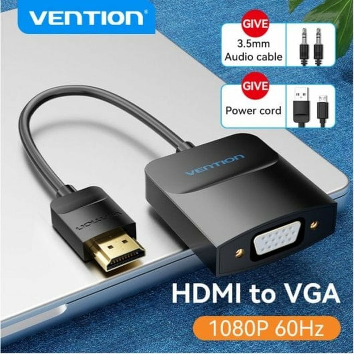 Adapter HDMI till VGA Vention 42154 Svart 15 cm - 7