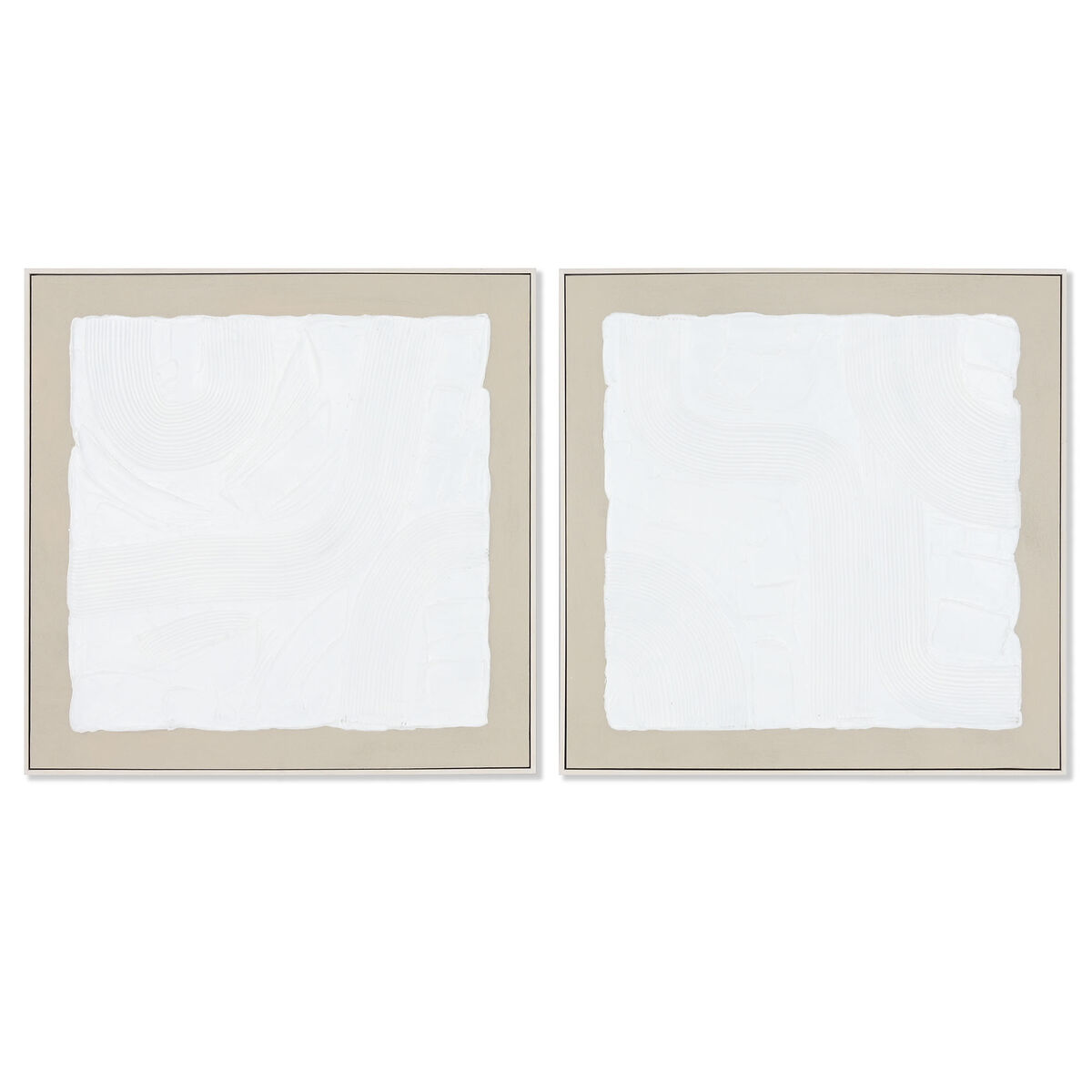 Kanvas Home ESPRIT Furu Kanvas 82,3 x 4,5 x 82,5 cm 82 x 4,5 x 82,5 cm