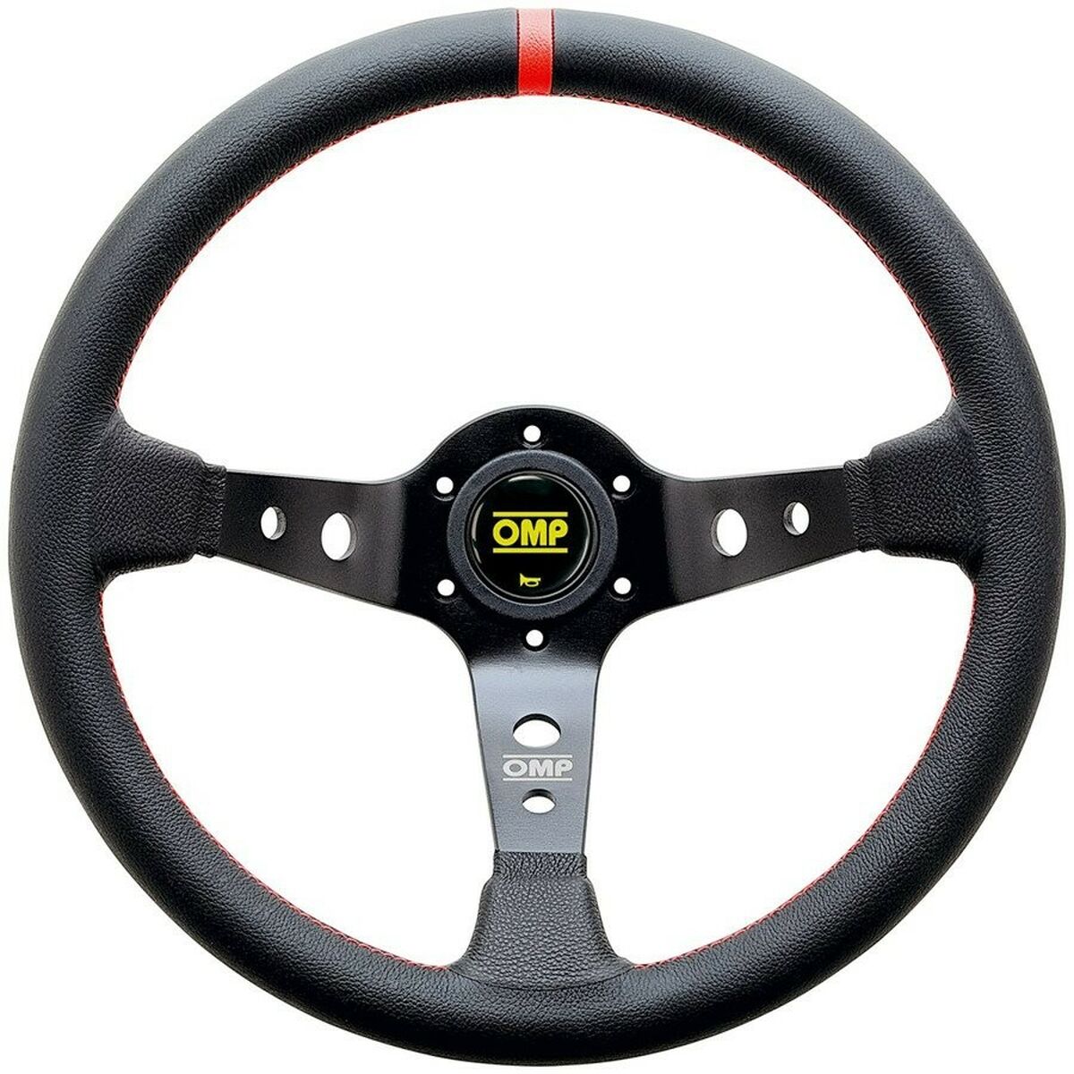 Racing-ratt OMP OD/1956/NR Ø 35 cm Svart/Röd Röd/Svart