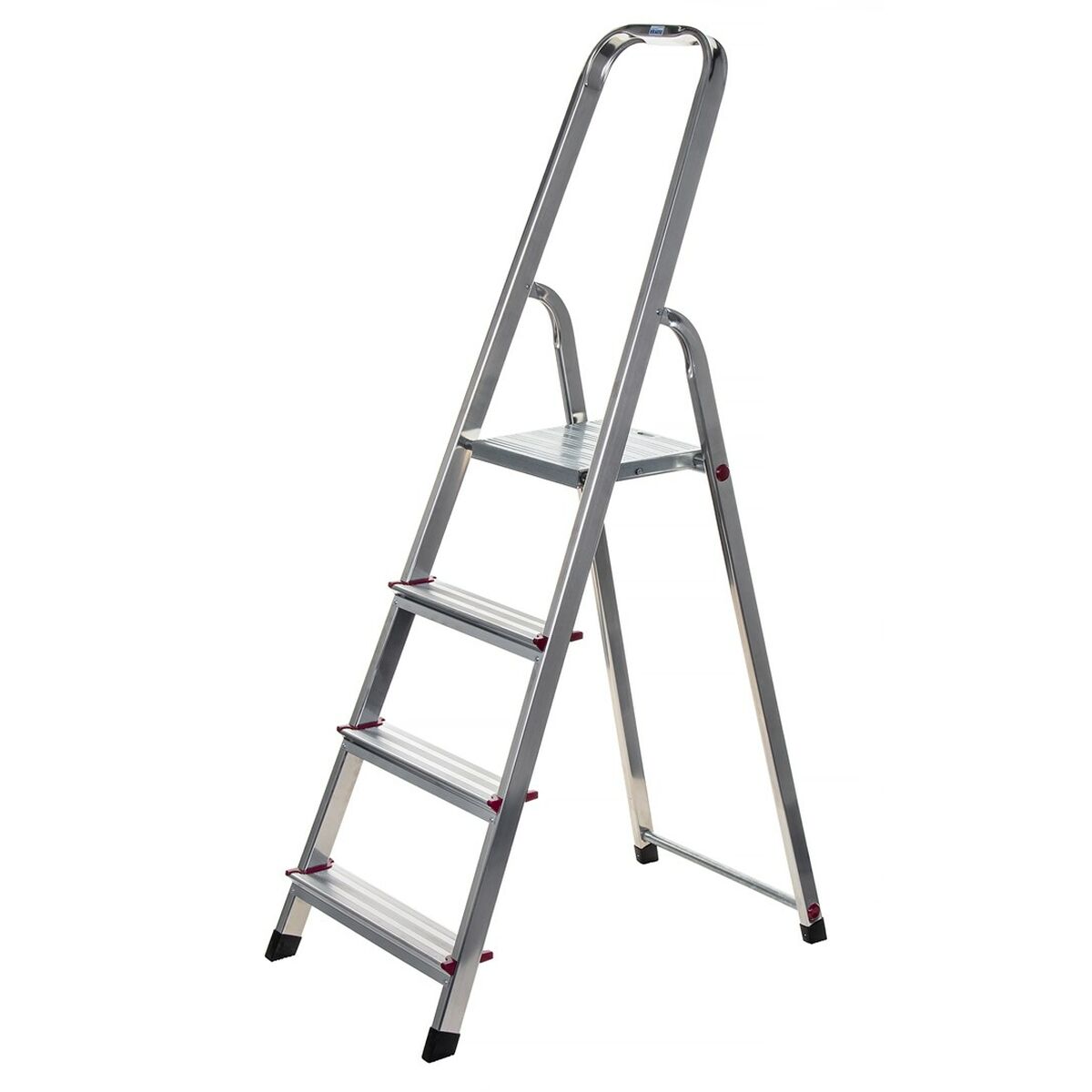 Hoppvikbar trappstege, 4 steg Krause 000705 Silvrig Aluminium