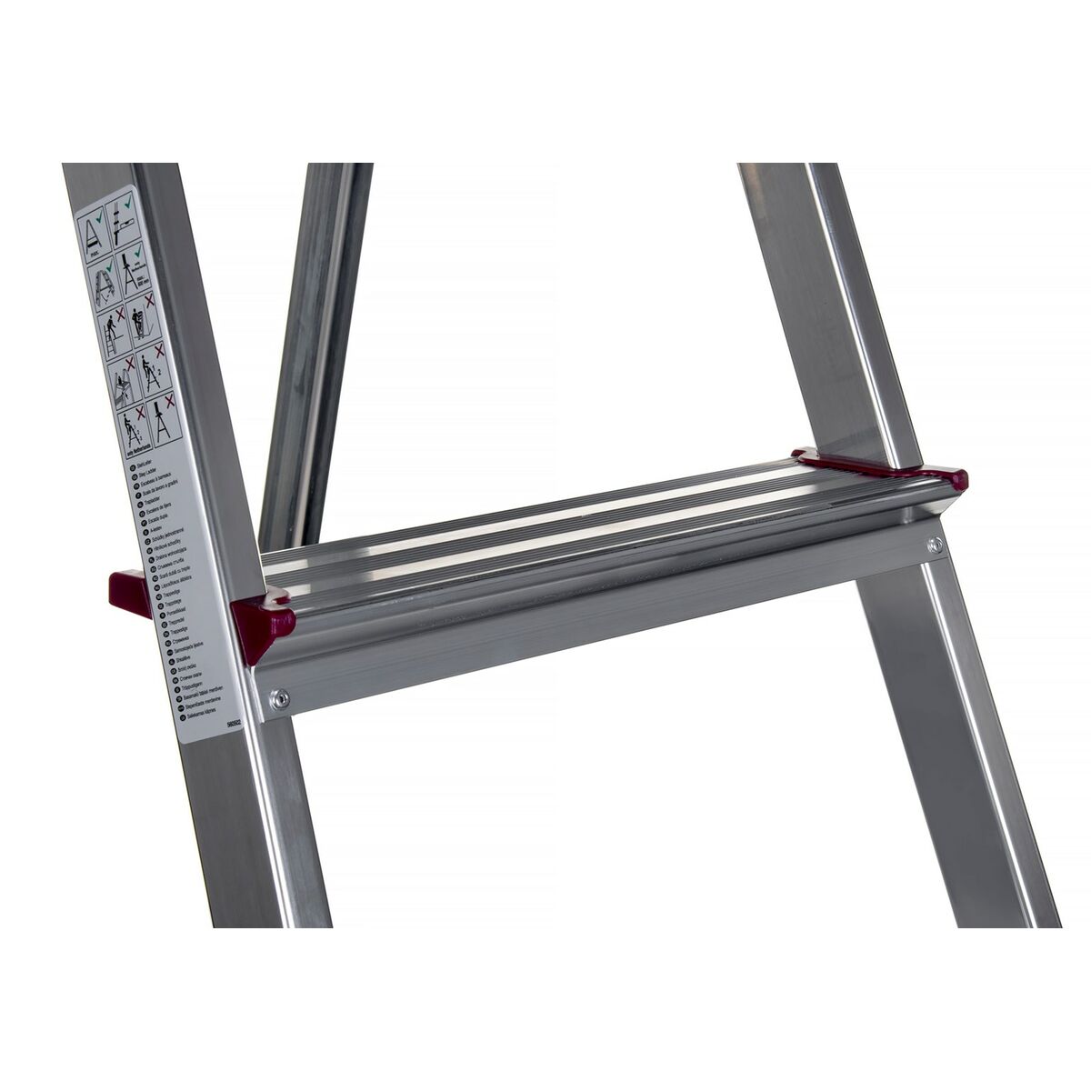 Hoppvikbar trappstege, 4 steg Krause 000705 Silvrig Aluminium - 5