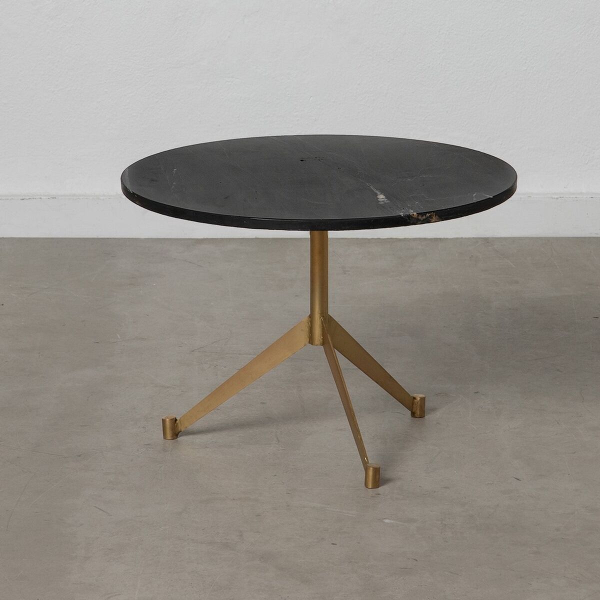 Soffbord 55 x 55 x 38 cm Marmor Järn