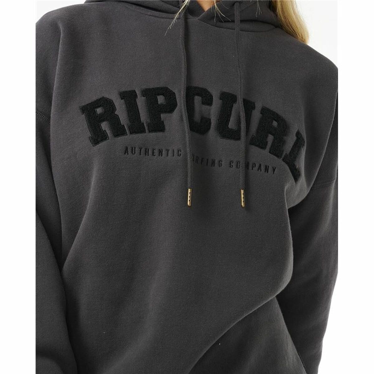 Tröja med huva Dam Rip Curl Varsity Svart - 5