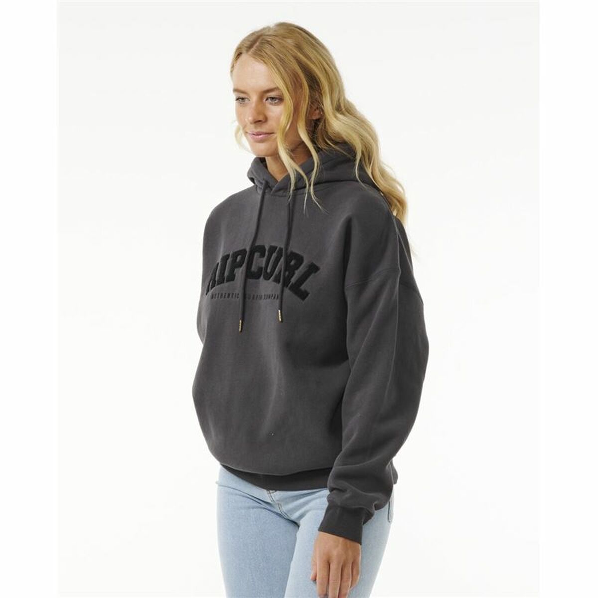 Tröja med huva Dam Rip Curl Varsity Svart - 3