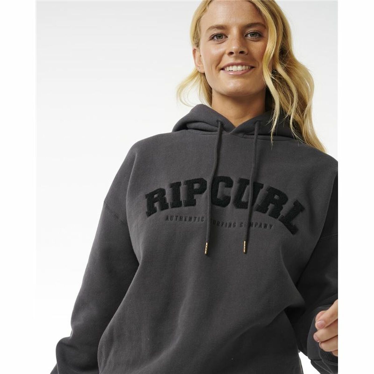 Tröja med huva Dam Rip Curl Varsity Svart - 4