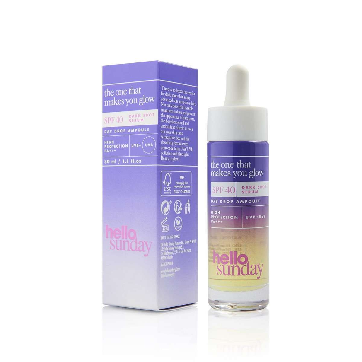Ansiktsserum Hello Sunday The One That Makes You Glow Spf 40 30 ml - 3