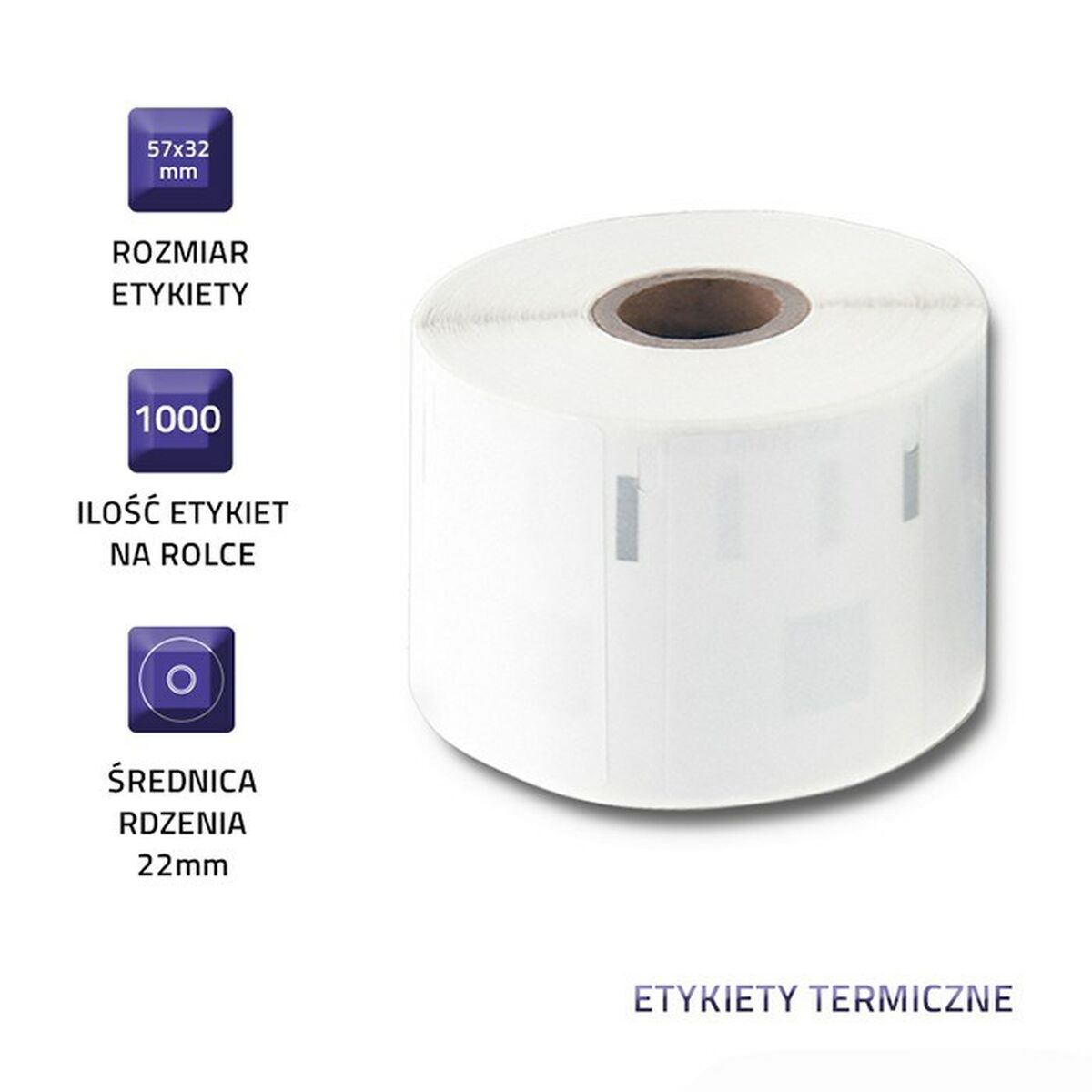 Punktmatris Original Qoltec Vit Svart - 2