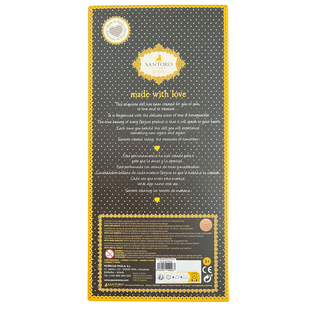 Docka Paola Reina Gorjuss The Black Pearl 32 cm - 2