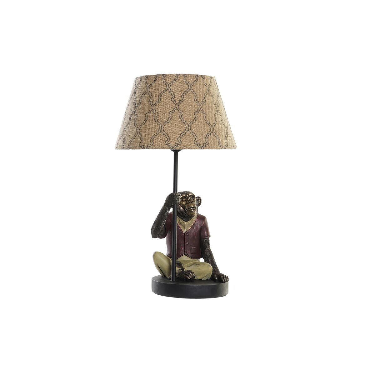 Bordslampa DKD Home Decor Brun Multicolour Kolonial 220 V 50 W Apa (27 x 25 x 44,5 cm) - 5
