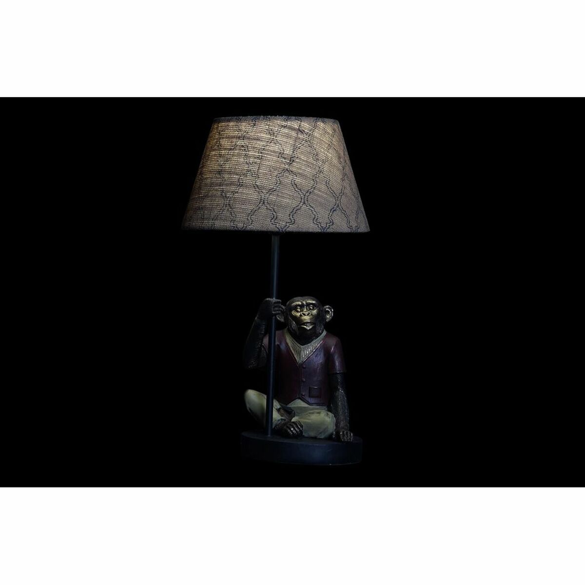 Bordslampa DKD Home Decor Brun Multicolour Kolonial 220 V 50 W Apa (27 x 25 x 44,5 cm) - 8