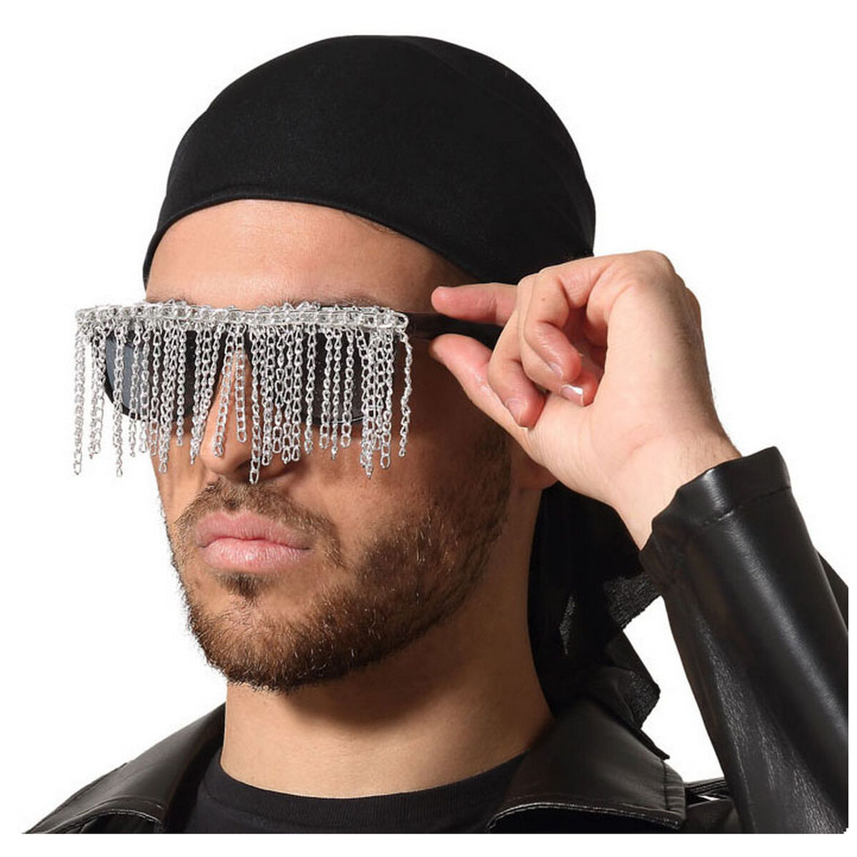 Glasögon Kedja Svart/Silvrig Maskeraddräktsaccessoarer - 4