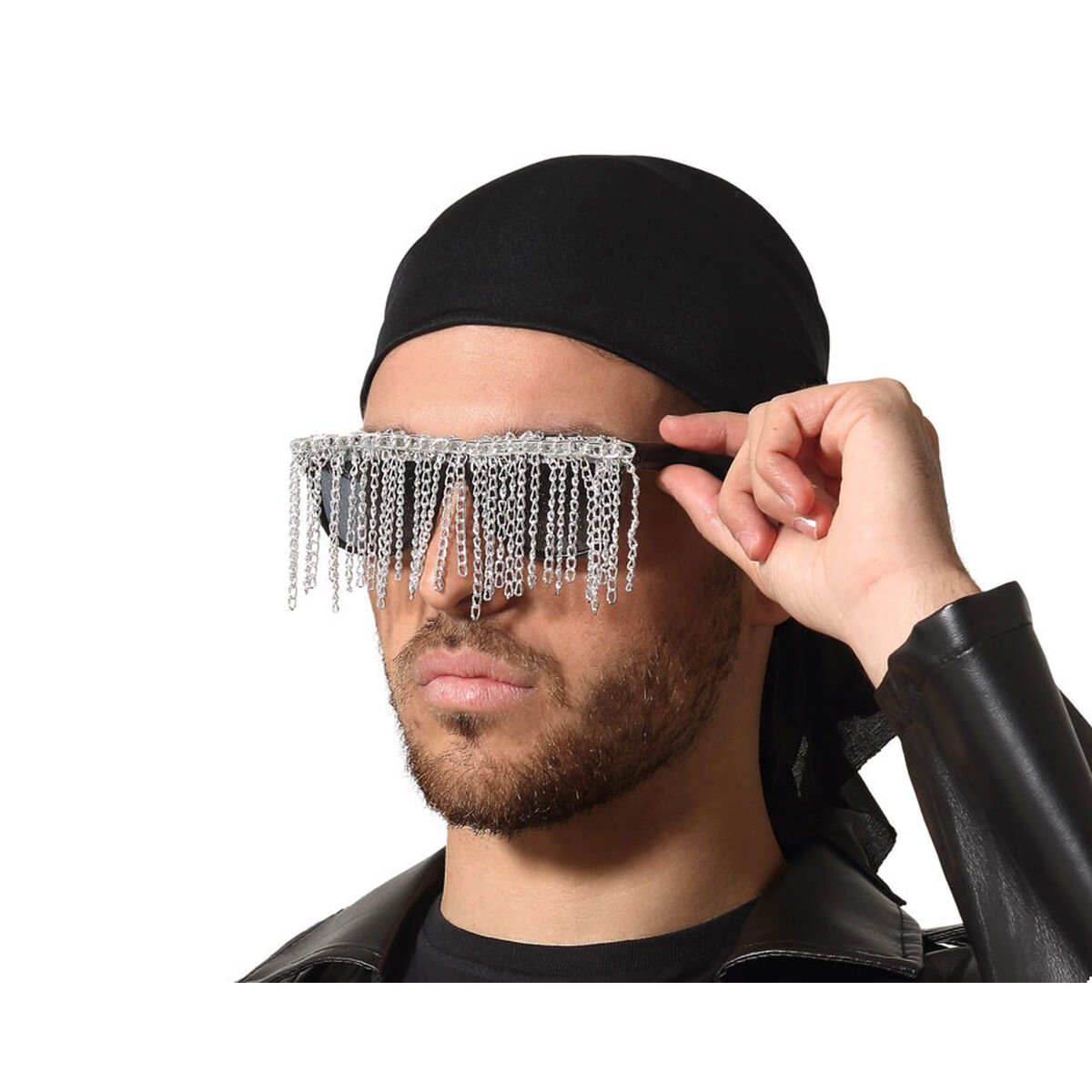 Glasögon Kedja Svart/Silvrig Maskeraddräktsaccessoarer