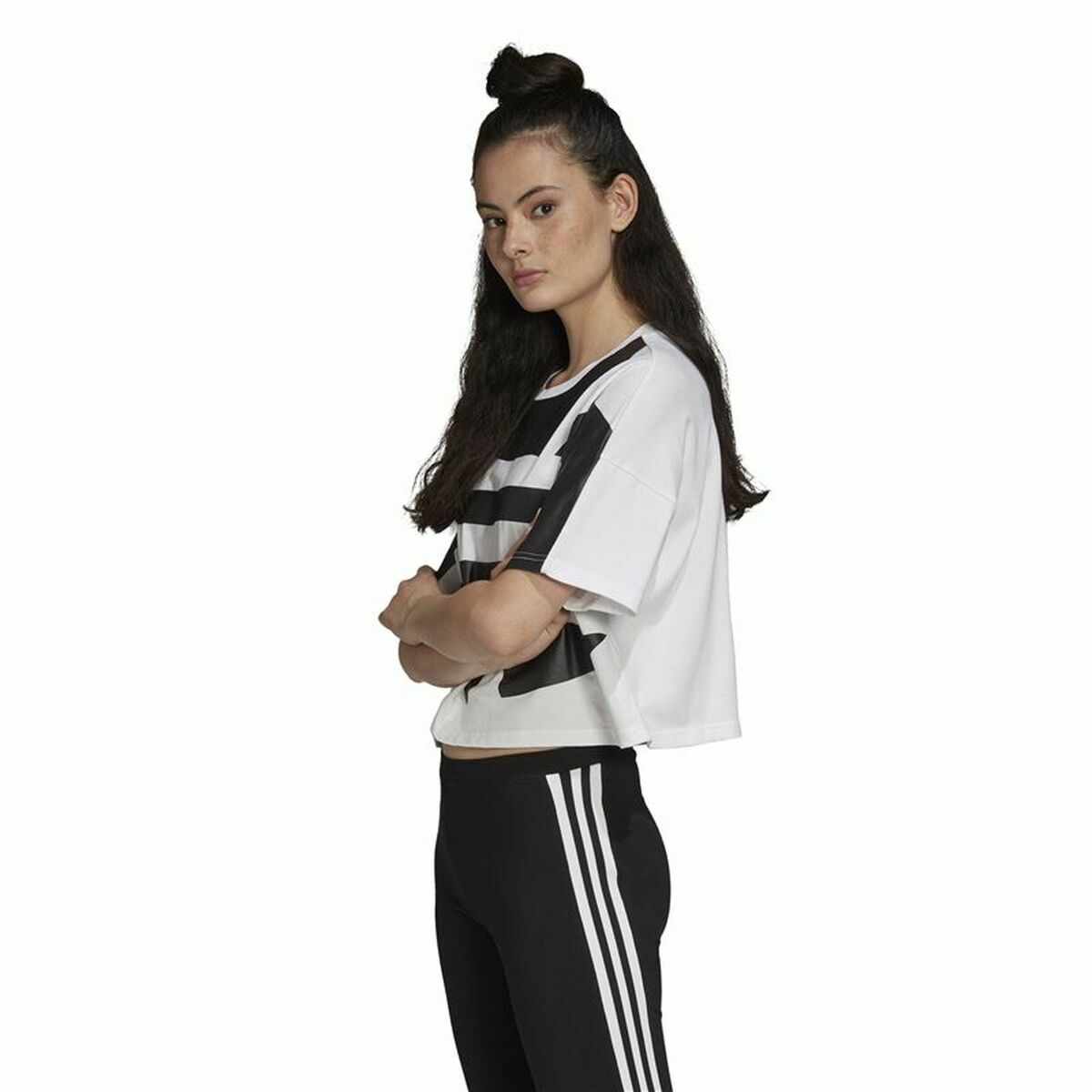 T-shirt med kortärm Dam Adidas Big Logo - 5