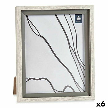Fotoram Gift Decor Brun Grå Trä Glas polystyren Plast (6 antal)