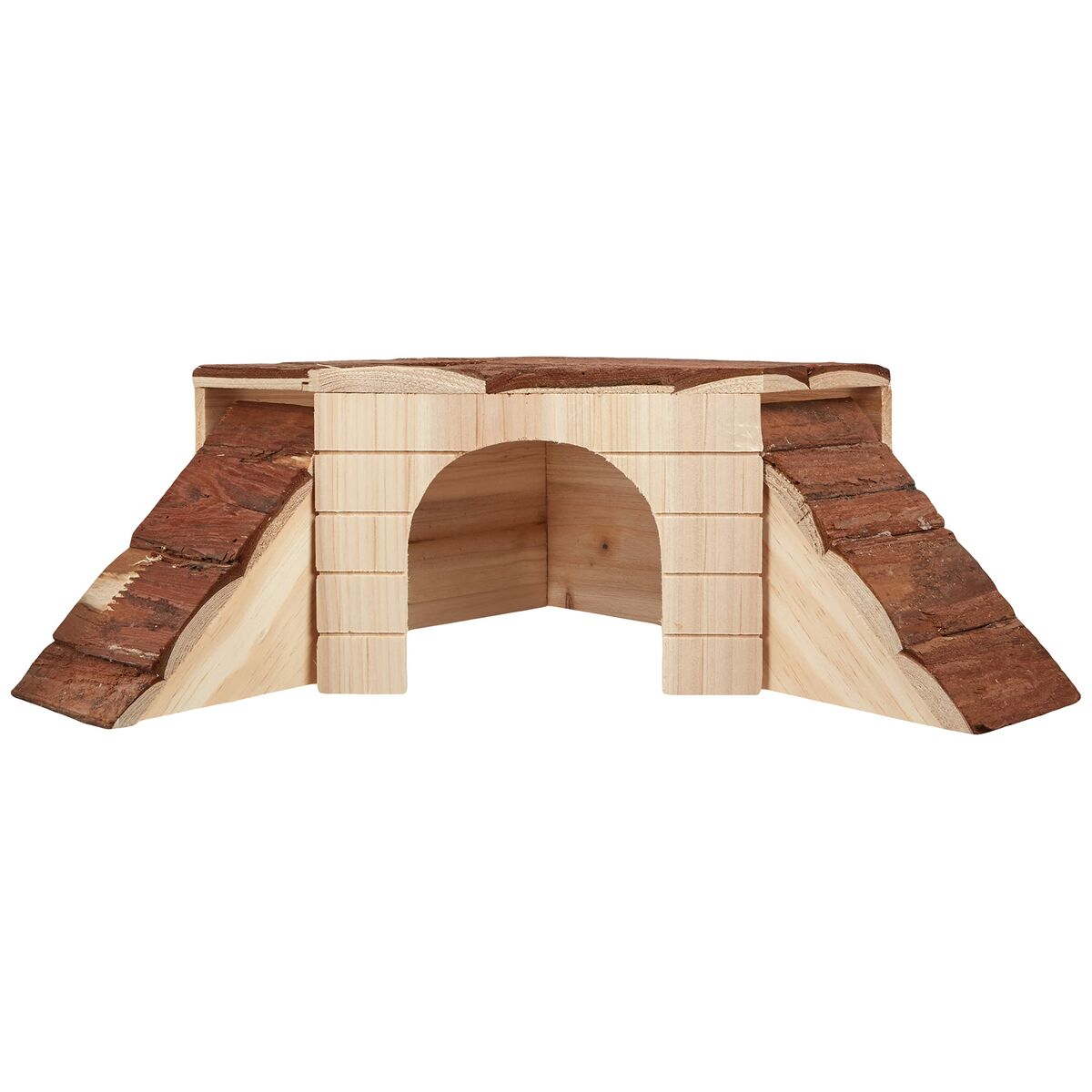 Hus för gnagare Kerbl 37 x 37 x 16 cm Brun Trä Gnagare - 3