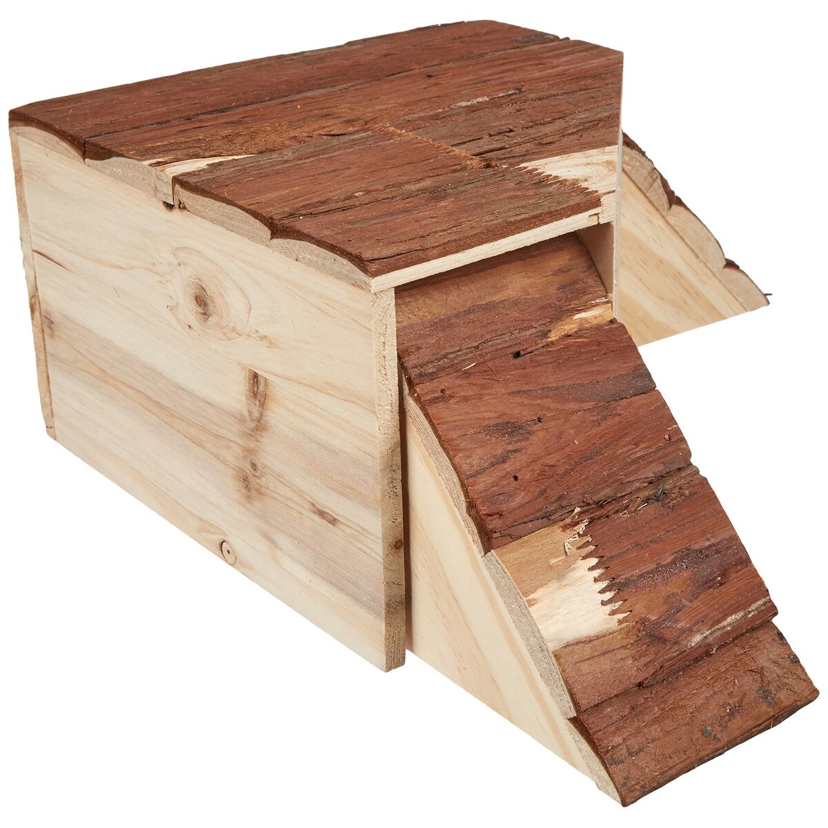 Hus för gnagare Kerbl 37 x 37 x 16 cm Brun Trä Gnagare - 4