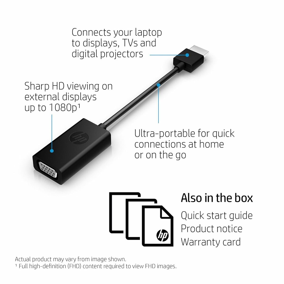 Kabel HDMI HP H4F02AA#AC3 Svart - 3