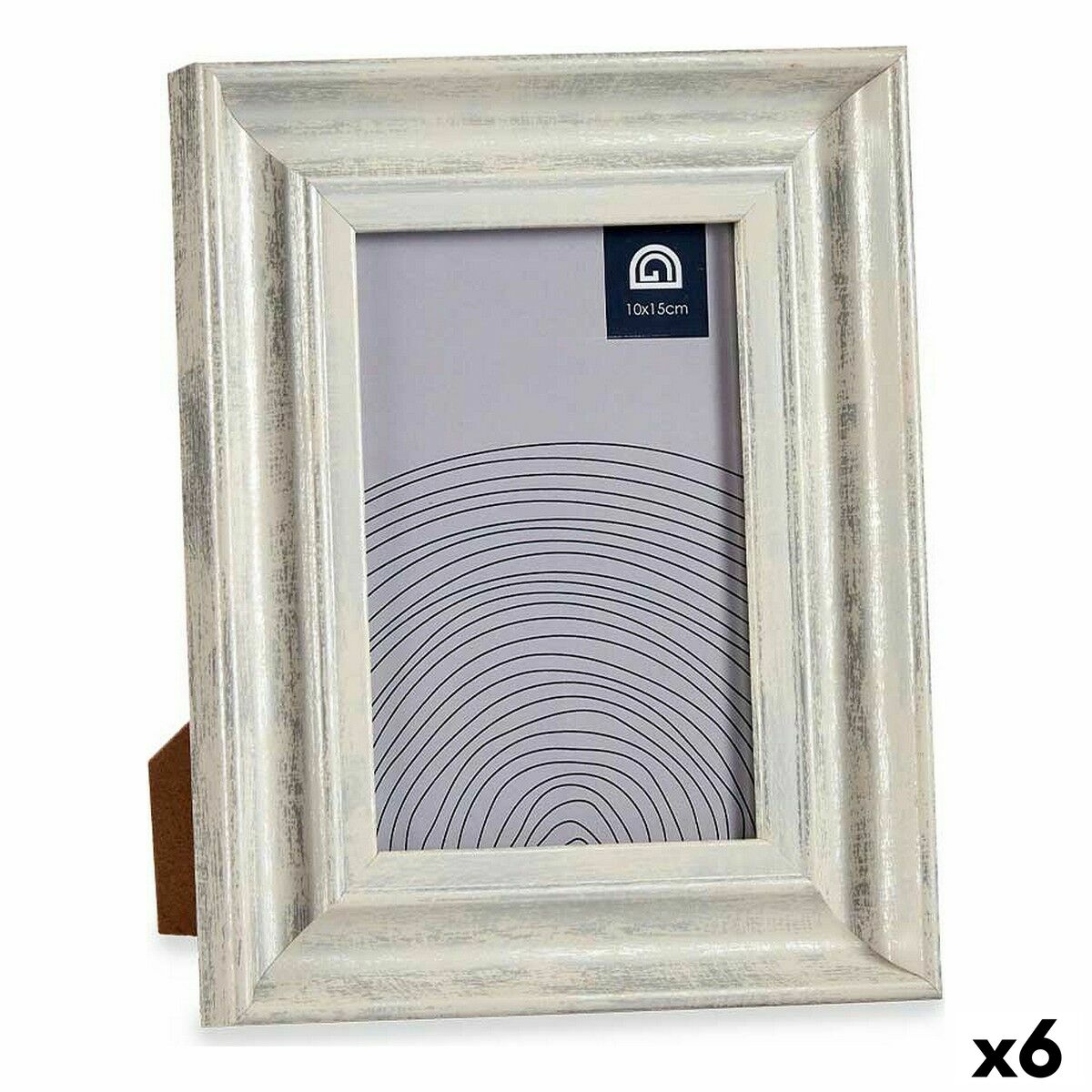Fotoram 16,2 x 2 x 21 cm Glas Silvrig Trä Brun Plast (6 antal) - 3