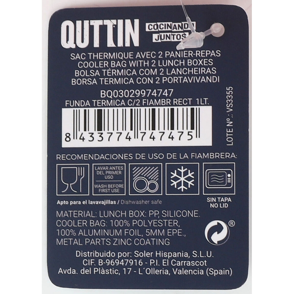 Kylväska Quttin Lunchlåda Rektangulär 21,5 x 15 x 13,5 cm (8 antal) - 6