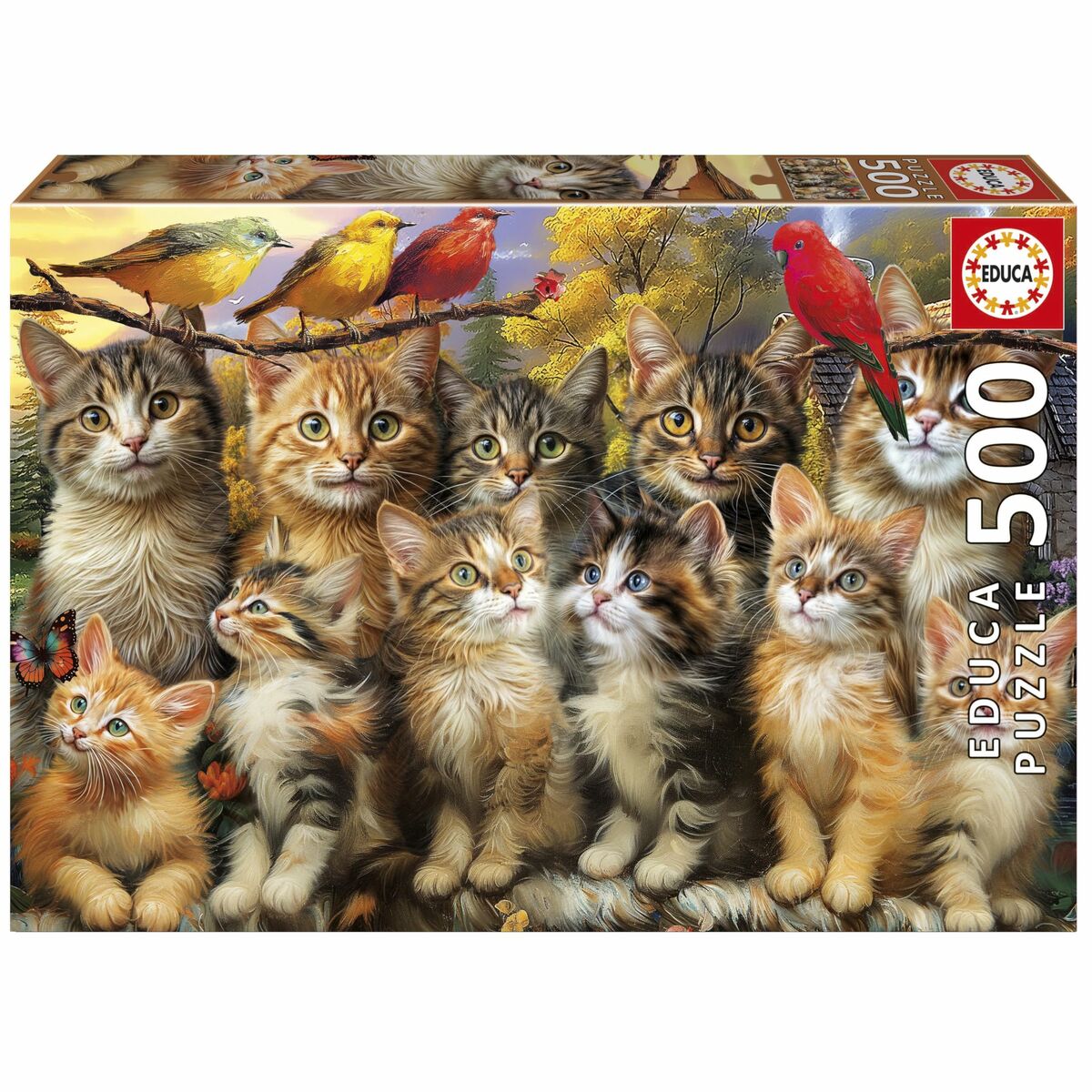 Pussel Educa Gatitos y Pájaros 500 Delar - 2