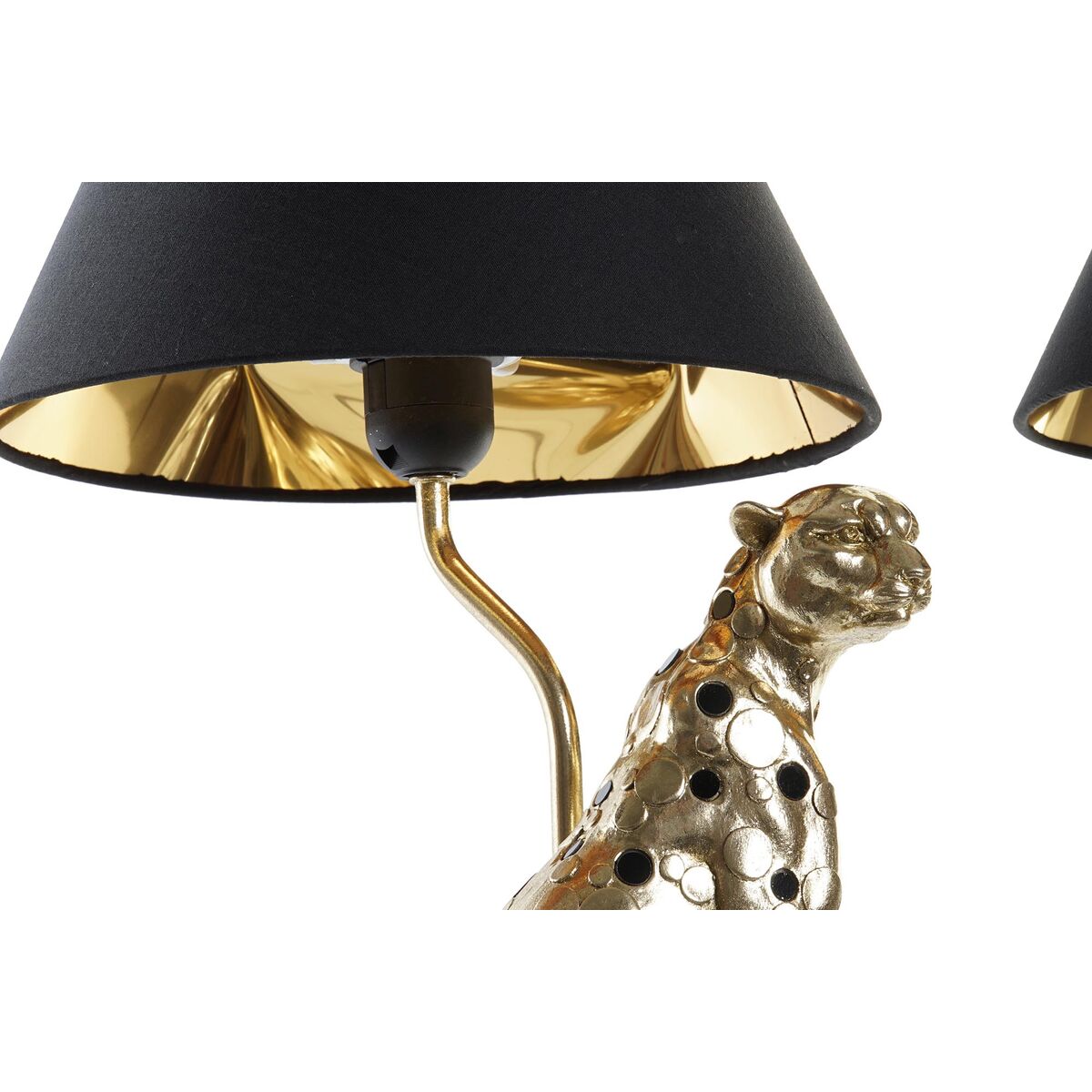 Bordslampa DKD Home Decor Silvrig Svart Gyllene 26 x 26 x 46 cm Harts 220 V 50 W (2 antal) - 11