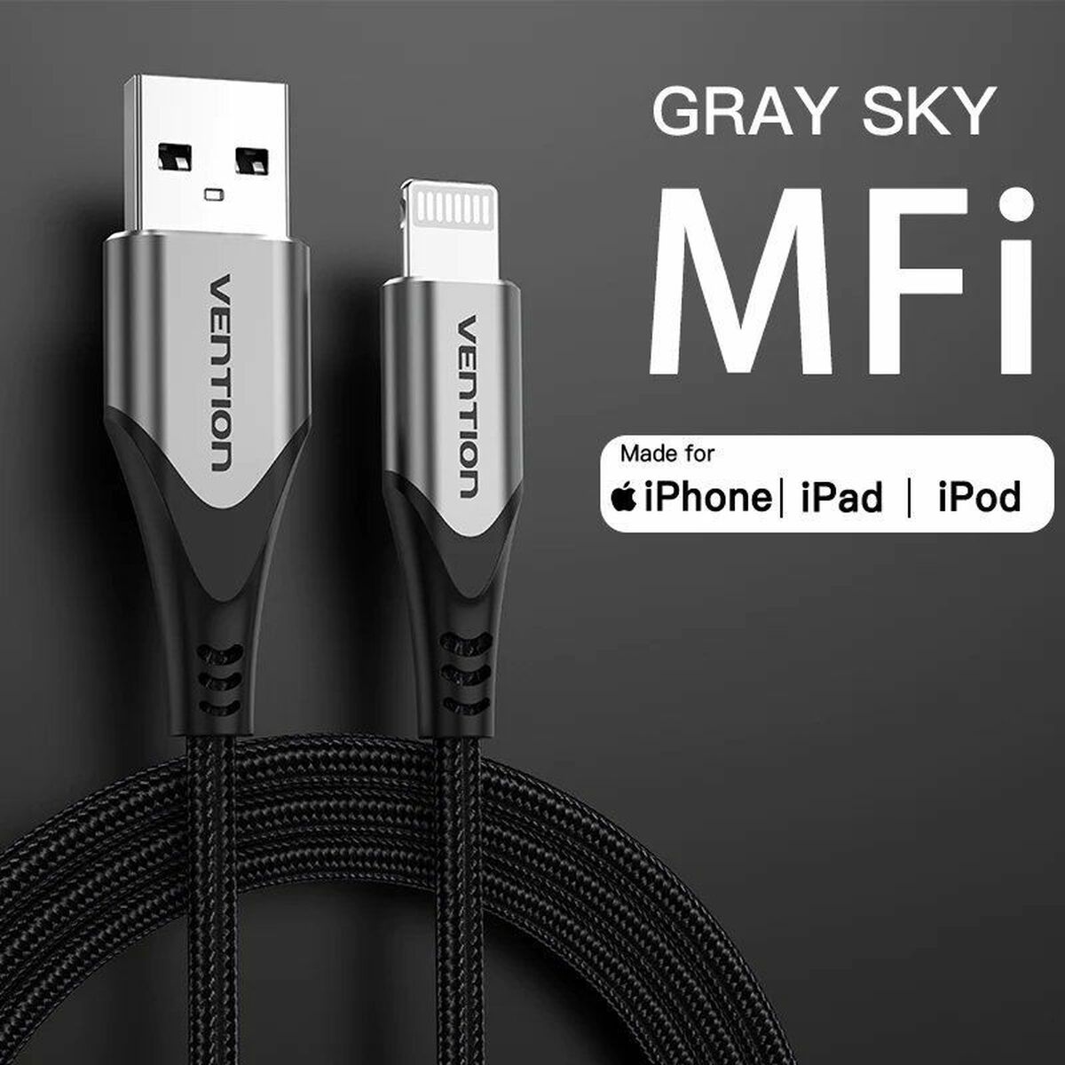 Kabel Lightning Vention LABHD 50 cm (1 antal) - 2