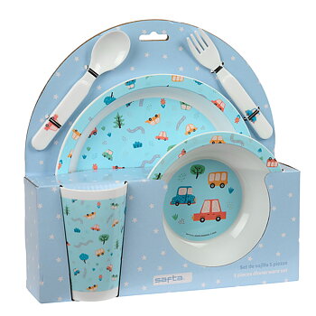 Barnservis set Safta Coches Polyester 26 x 26 x 9 cm