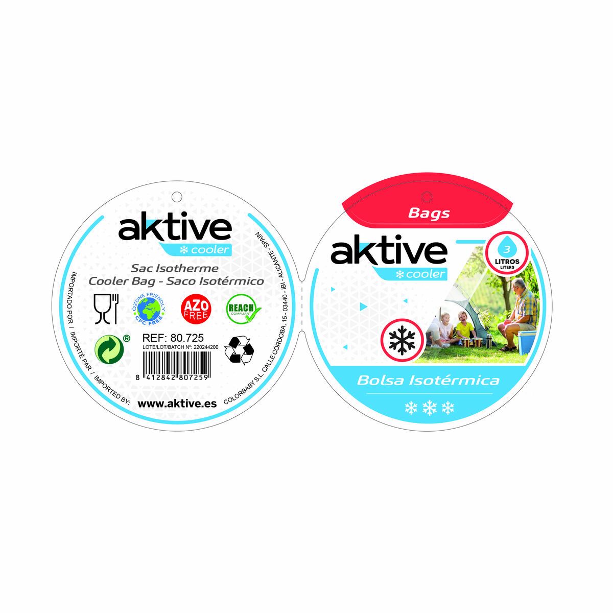 Kylväskan Aktive Cooler PVC 3 L 31 x 12 x 12 cm - 3